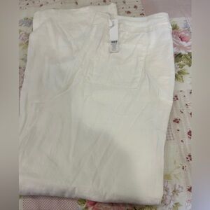 Chicos brand linen pants new with tags  white